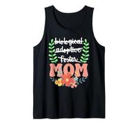 Crossed Words to MOM Floral Handlettered Design Tank Top