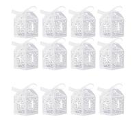 Crosses Cutout Gift Boxes With Ribbons Unique White Crosses Cutout Candy Boxes With Ribbons For Special Event Gifts Box Set
