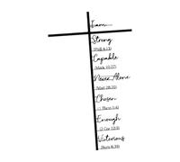 Crosses for Wall - Metal Hangable Christian - Christian & Catholic Scripture Decor | for Living Room Bedroom Entryway Church Wedding Office Farmhouse Prayer