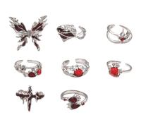 Crosses Love Heart Rings Crafted with Sturdy Alloy Adjustable Versatile Size Jewelry Accessory Youth Styles Rings