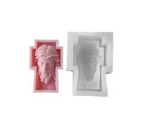 Crosses Sculpture Silicone Mold Human Portrait Abstract Scented Plaster Resin Decors Mold