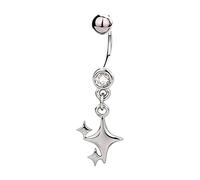 Crosses Star Studs Earring of Sturdy Alloy Materials Meet Star Earrings Minimalists Earrings Crystals Party Ear Accessories Trendy Silver Stylish Screw Back