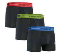 Crossfly IKON X 3 TRIO PACK Men’s Underwear Trunk Boxer Briefs, 24 Hour Comfort and Innovative Access, No Chafe, Breathable and Soft