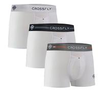 Crossfly IKON X 3 TRIO PACK Men’s Underwear Trunk Boxer Briefs, 24 Hour Comfort and Innovative Access, No Chafe, Breathable and Soft