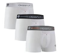 Crossfly IKON X 6 TRIO PACK Men’s Underwear Trunk Boxer Briefs, 24 Hour Comfort and Innovative Access, No Chafe, Breathable and Soft