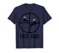 Crosshairs Santa Hat Fast Food Funny Deer Hunting Christmas T-Shirt