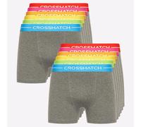 Crosshatch Astral Bright Boxers Mens (12 Pack) - Grey - Size Small
