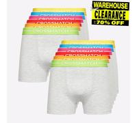 Crosshatch 12 Pack of Astral Boxers S Grey