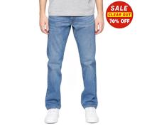 Crosshatch Bandol Mens Casual Fashion Formal Designer Straight Leg Jeans Blue