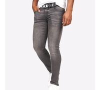 Crosshatch Barbeck Mens Classic Fashion Casual Slim Fit Jeans Black Wash