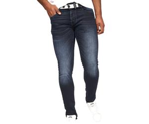 Crosshatch Barbeck Slim Fit Jeans Men's Size: Colour : Blue Black W34 L30 In Blue Black