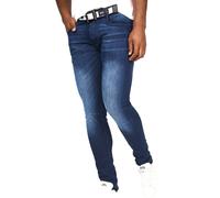 Crosshatch Mens Barbeck Slim Fit Jeans Dark Wash 36/32