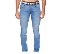 Crosshatch - Mens Essentials Barbeck Classic Slim Fit Jeans(Barbeck/Light Wash-W32/34L)