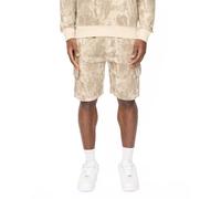 Crosshatch Bardon Camo Men's Cargo Shorts Colour : Light Stone
