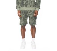 Crosshatch Bardon Camo Men's Cargo Shorts Colour : Olive