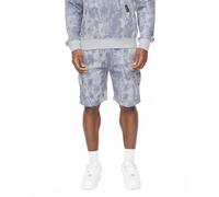 Crosshatch Bardon Camo Men's Cargo Shorts Colour : Steel Blue