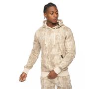 Crosshatch Bardon Mens Camo Hoodie Casual Urban Fashion Light Stone Beige