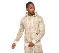 Crosshatch Bardon Mens Camo Hoodie Casual Urban Fashion Light Stone Beige