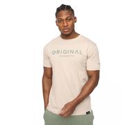 Crosshatch Bardon Mens T-Shirt Casual Everyday Cotton Tee Light Stone