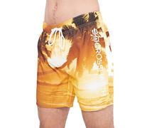 Crosshatch Beach Dream Mens Summer Pool Holiday Swim Shorts Orange