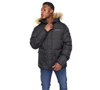Crosshatch Bentlays Comfort Casual Warm Hooded Jacket Mens Black