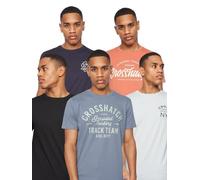 Crosshatch Brandax T-Shirt 5pk Assorted - S