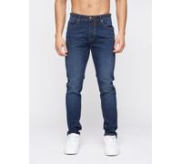 Crosshatch Buraca Men's Slim-Fit Stretch Denim Jeans with Button Fly in Dark Blue | Size: 30R Crosshatch Dark Blue 30R