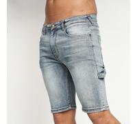 Crosshatch Carpenter Denim Shorts Vintage Blue Wash - W38
