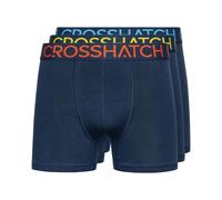 Crosshatch Chasma 3pk Mens Casual Boxer Shorts Comfort Underwear Navy