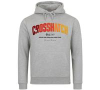 Crosshatch Chest Print Mens Grey Hoodie Cotton - Size 2XL