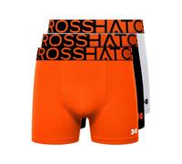 Crosshatch Dumas Mens Boxer Shorts 3pk Everyday Cotton Comfort Stretch Orange