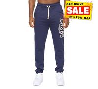 Crosshatch Ellsworth Mens Drawstring Joggers Casual Loungewear Pants Navy