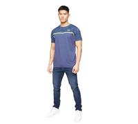 Crosshatch Men's BRIGHTLING CAMO Shoulder/SLV TEE T-Shirt, Denim Blue, M