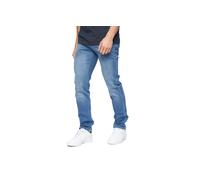 Crosshatch Mens Farrowed Stretch Fit Jeans With Belt Stone Wash 38/30