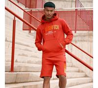 Crosshatch Flocked Hoodie Men's - Adult - Red | Hoodies | Red | UK Size Small