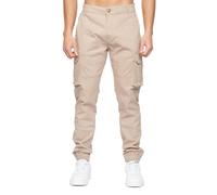 Crosshatch Frentons Mens Cargo Pants Smart Casual Fashion Chinos Trousers Beige