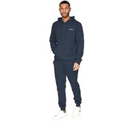 Crosshatch Full Fleece Tracksuit Sweatshirt Hooded Hoodie Warm Sweatpants Joggers Cord Plus Size Navy M