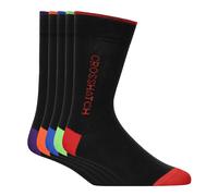 Crosshatch Glowbow Socks Mens 5pk - Black - One Size