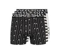 Crosshatch Gridline 3pk Mens Casual Boxer Shorts Comfort Underwear Grey Marl