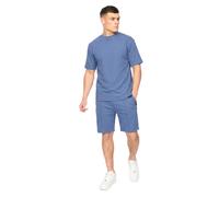 Crosshatch Hartlay Men's T-Shirt & Shorts Set | T-Shirt | Blue | UK Size Large