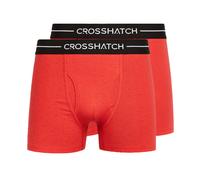 Crosshatch Hexter 2-Pack Boxer Shorts Mens - Red - Size Large