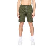 Crosshatch Janscore Men's Elastic Waist Cargo Shorts Colour : Deep Olive / Green