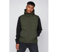 Crosshatch Kampnew Embossed Gilet Dark Olive - Dark Olive - S