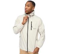 Crosshatch lightweight Jacket Shower Resistant Windbreaker Relaxed Fit Zip Pockets Stylish Outerwear by JEAN BASE Light Stone L