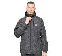Crosshatch lightweight Jacket Shower Resistant Windbreaker Zip Pockets Stylish Outerwear Relaxed Fit by JEAN BASE Dark Grey L