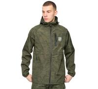 Crosshatch lightweight Jacket Shower Resistant Windbreaker Zip Pockets Stylish Outerwear Relaxed Fit by JEAN BASE Deep Olive XL