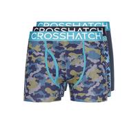 Crosshatch Mens Linamo Three Pack Boxer Shorts Teal L