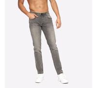 Crosshatch Malcolm Casual Designer Fashion Jeans Mens Light Grey (Slim Fit)