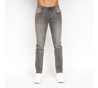 Crosshatch Malcolm Men's Slim Fit 5-Pocket Stretch Jeans in Light Grey | Size: 36R Crosshatch Light Grey 36R