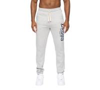 Crosshatch Men’s Fleece Joggers - Cotton Blend Sweatpants with Cuffed Ankles, Drawstring Waist, Soft Warm Loungewear Bottoms with Pockets Grey M